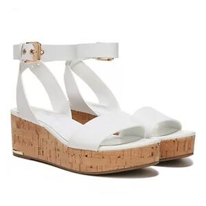Franco Sarto Presley Espadrilles Elegant White Wedge Sandals